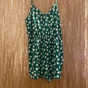 Allover floral print cami romper